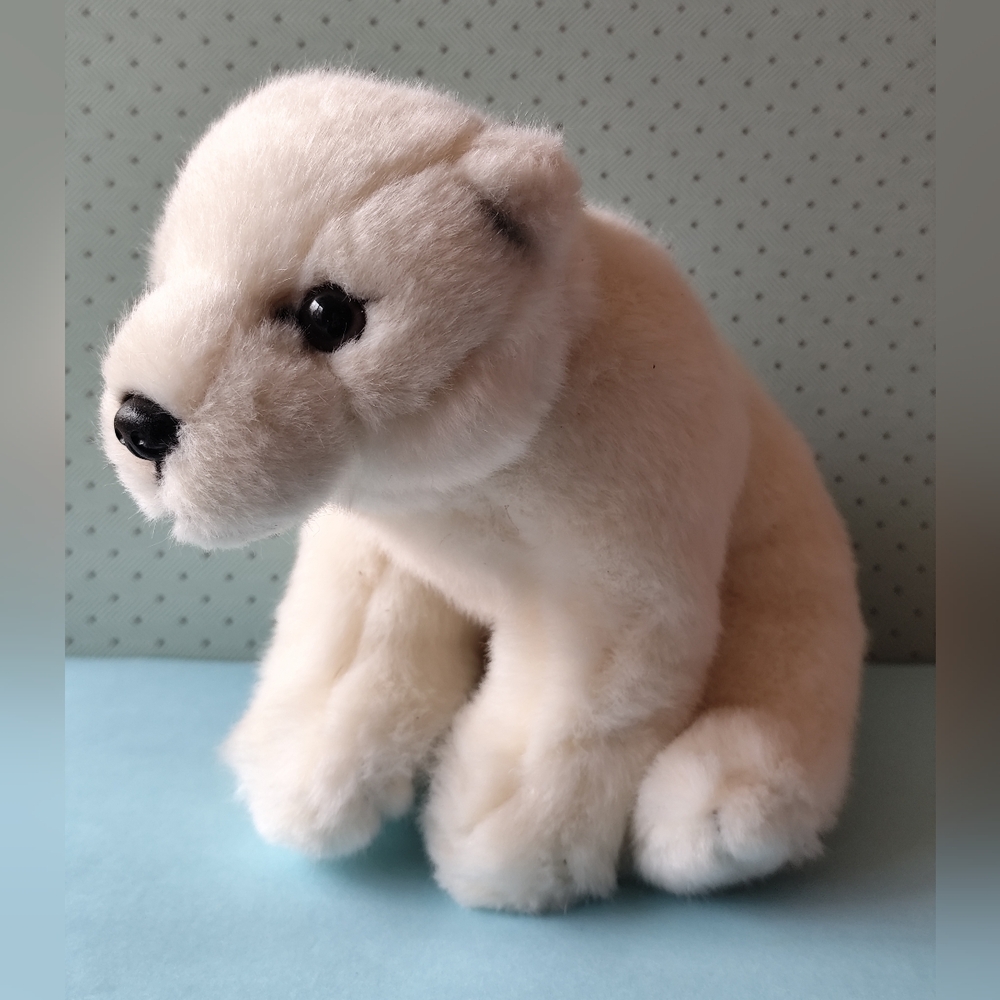 Vintage 1986 WWF Adoption Polar Bear Stuffed Animal Plush Toy